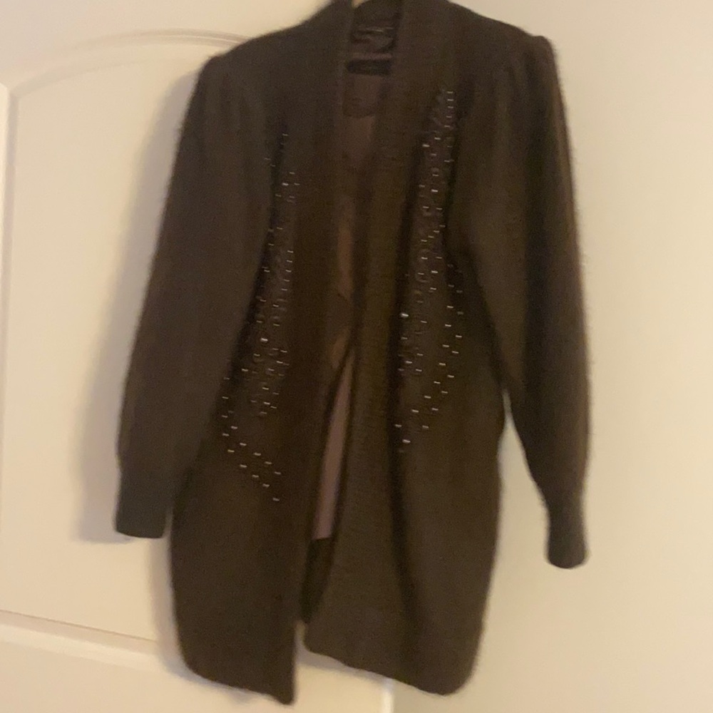 Chocolate brown sweater coat size M-L